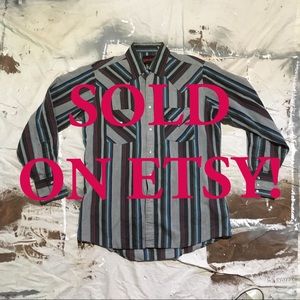SOLD ON ETSY, NFS men’s Laredo pearl snap shirt M